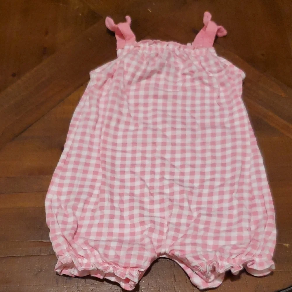 Carter's Pink Gingham Romper